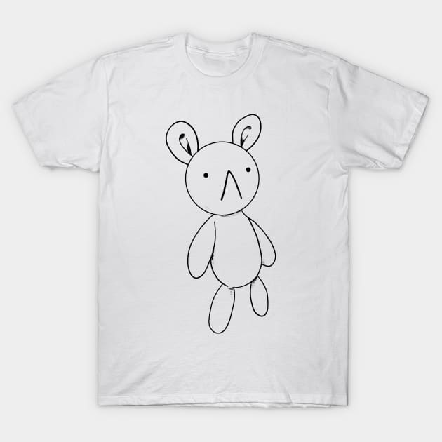 Transparent Art Rabbit Bunny Sketch Style Meiruko T-Shirt by XTUnknown